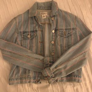 Striped denim jacket